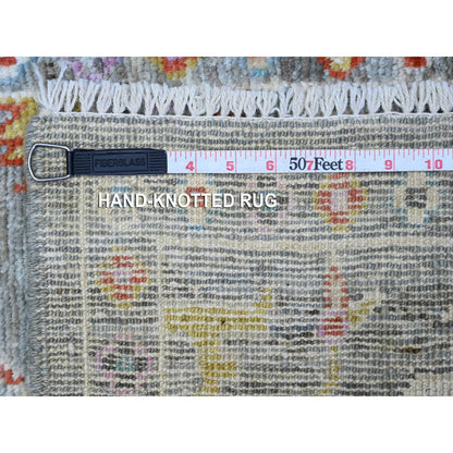 Oushak And Peshawar Wool Hand Knotted Rug Grey Gray 2.1X3.3 -O089538