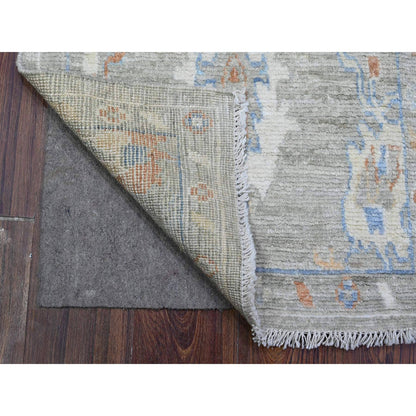 Oushak And Peshawar Wool Hand Knotted Rug Green Green 2.2X3.3 -O089539