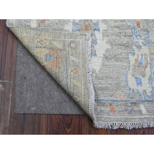 Oushak And Peshawar Wool Hand Knotted Rug Green Green 2.2X3.3 -O089539