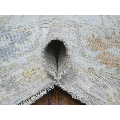 Oushak And Peshawar Wool Hand Knotted Rug Blue Blue 8.10X11.6 -O089549