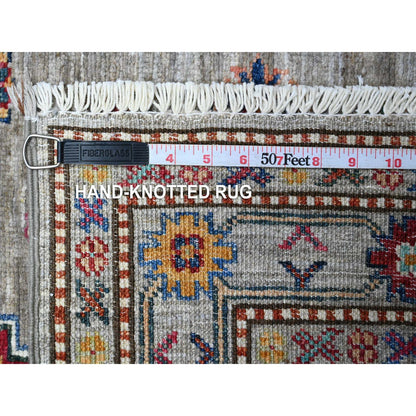 Kazak Wool Hand Knotted Rug Grey Gray 2.8X13.2 -O089560
