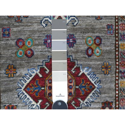 Kazak Wool Hand Knotted Rug Grey Gray 2.7X13.2 -O089563
