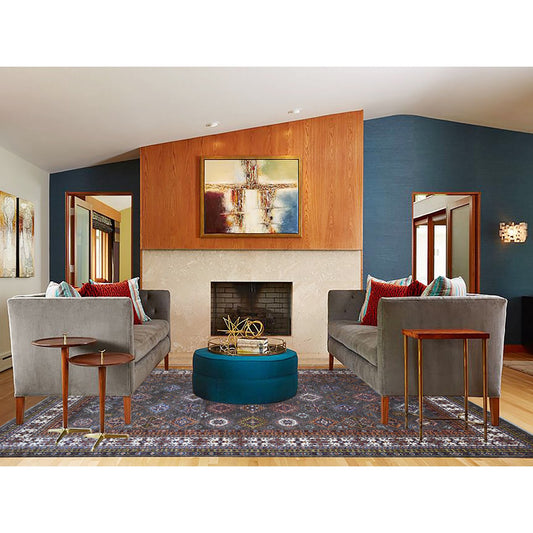 Kazak Wool Hand Knotted Rug Grey Ivory 8.10X11.11 -O089564