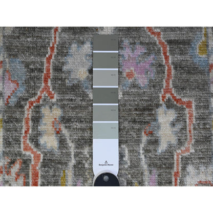 Oushak And Peshawar Wool Hand Knotted Rug Grey Gray 2.0X3.1 -O089571
