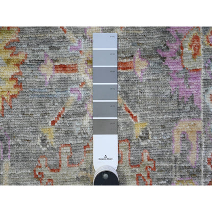 Oushak And Peshawar Wool Hand Knotted Rug Grey Gray 2.1X3.4 -O089573