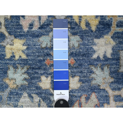 Oushak And Peshawar Wool Hand Knotted Rug Blue Blue 3.0X4.10 -O089578