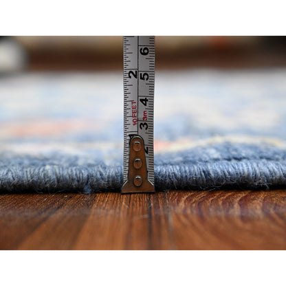 Oushak And Peshawar Wool Hand Knotted Rug Blue Blue 3.0X4.10 -O089578