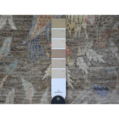 Oushak And Peshawar Wool Hand Knotted Rug Grey No Border 2.6X6.2 -O089583