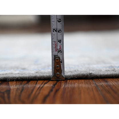 Oushak And Peshawar Wool Hand Knotted Rug Grey Gray 2.6X15.3 -O089596