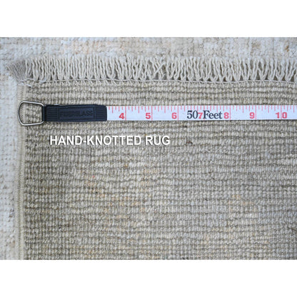 Oushak And Peshawar Wool Hand Knotted Rug Grey Gray 2.8X15.5 -O089599