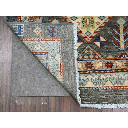 Oushak And Peshawar Wool Hand Knotted Rug Grey Gray 2.7X9.6 -O089604