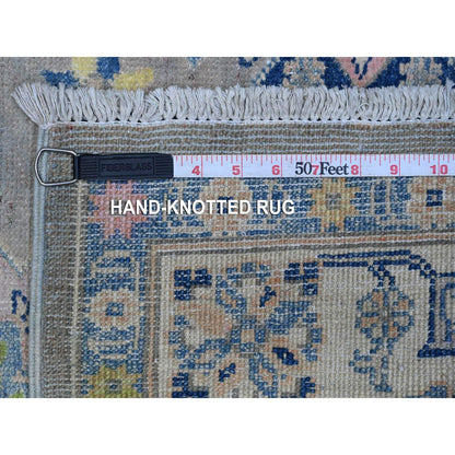 Kazak Wool Hand Knotted Rug Grey Ivory 4.10X6.1 -O089607