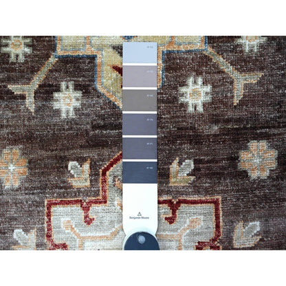 Kazak Wool Hand Knotted Rug Brown Ivory 2.8X17.4 -O089618