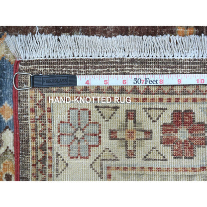 Kazak Wool Hand Knotted Rug Brown Ivory 2.8X17.4 -O089618