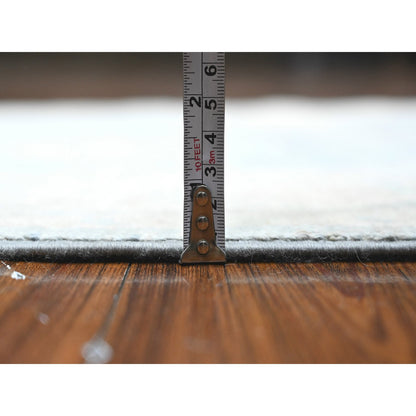 Oushak And Peshawar Wool Hand Knotted Rug Blue Gray 2.7X15.3 -O089630