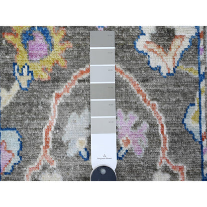 Oushak And Peshawar Wool Hand Knotted Rug Grey Blue 2.0X3.1 -O089632