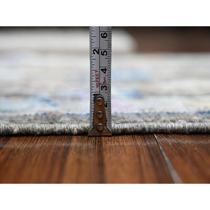 Oushak And Peshawar Wool Hand Knotted Rug Grey Blue 2.0X3.1 -O089632