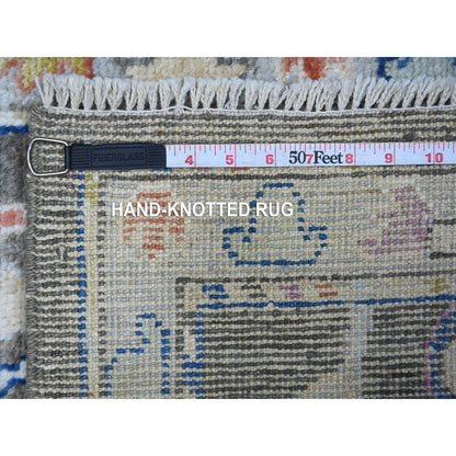 Oushak And Peshawar Wool Hand Knotted Rug Grey Blue 2.0X3.1 -O089632
