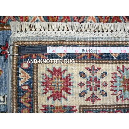 Kazak Wool Hand Knotted Rug Blue Ivory 2.7X19.6 -O089638