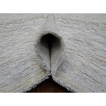 Oushak And Peshawar Wool Hand Knotted Rug Ivory Ivory 8.10X11.4 -O089645