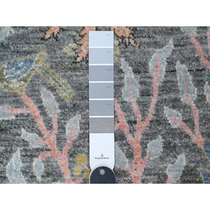 Oushak And Peshawar Wool Hand Knotted Rug Grey No Border 2.6X6.2 -O089648