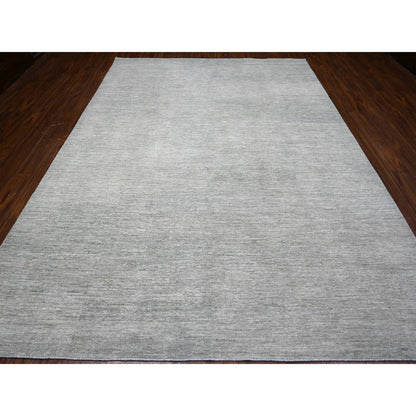 Modern and Contemporary Wool Hand Knotted Rug Grey 8.8x11.9 -O089655