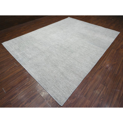 Modern and Contemporary Wool Hand Knotted Rug Grey 8.8x11.9 -O089655