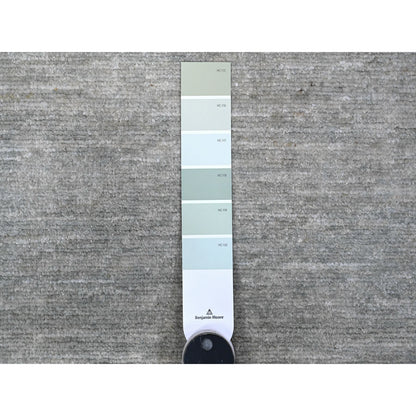 Modern and Contemporary Wool Hand Knotted Rug Grey 8.8x11.9 -O089655