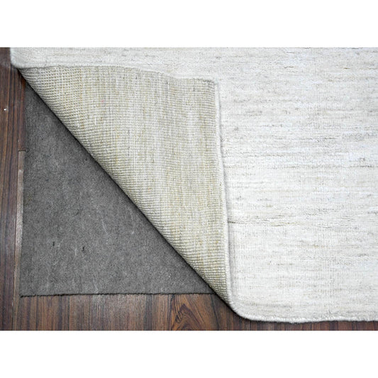 Modern and Contemporary Wool Hand Knotted Rug Ivory No Border 6.0X8.11 -O089656