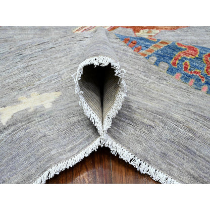 Modern and Contemporary Wool Hand Knotted Rug Grey No Border 8.10X11.9 -O089658