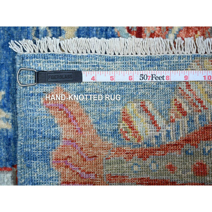 Modern and Contemporary Wool Hand Knotted Rug Blue No Border 2.1X2.11 -O089661