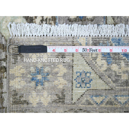 Oushak And Peshawar Wool Hand Knotted Rug Grey No Border 2.6X5.8 -O089667