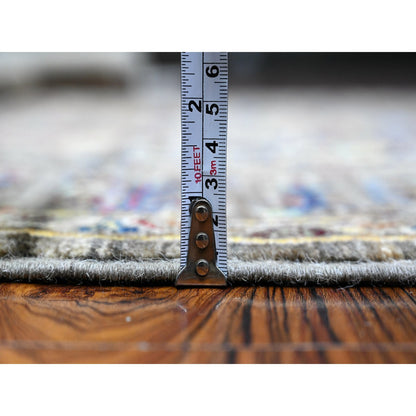 Oushak And Peshawar Wool Hand Knotted Rug Grey Gray 4.0X5.7 -O089671