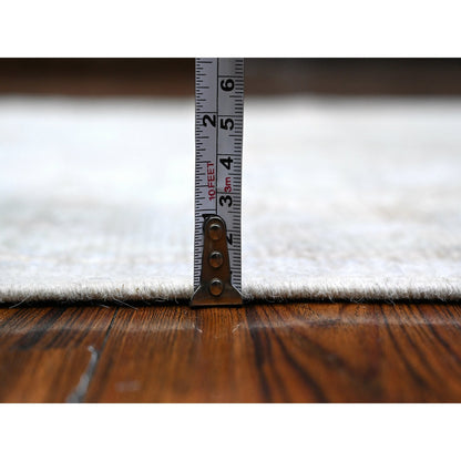 Oushak And Peshawar Wool Hand Knotted Rug Grey Green 2.10X16.0 -O089679