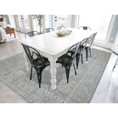 Heriz Wool Hand Knotted Rug Grey Gray 8.11X11.10 -O089703