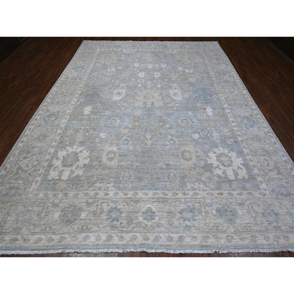 Heriz Wool Hand Knotted Rug Grey Gray 8.11X11.10 -O089703