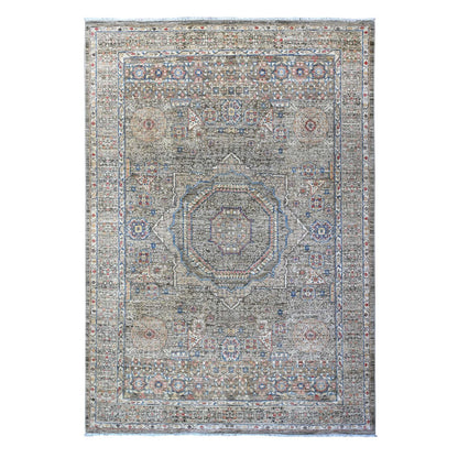 Mamluk Wool Hand Knotted Rug Grey Gray 6.1X8.10 -O089707