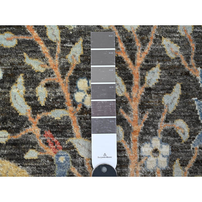 Oushak And Peshawar Wool Hand Knotted Rug Grey No Border 2.5X17.9 -O089708