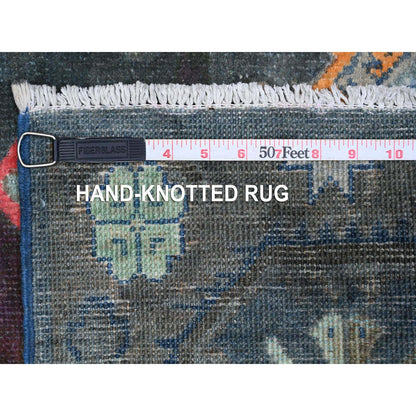 Kazak Wool Hand Knotted Rug Black Gray 3.2X4.11 -O089712
