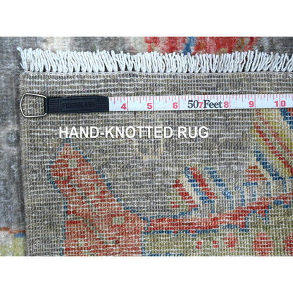 Modern and Contemporary Wool Hand Knotted Rug Grey No Border 2.0X2.11 -O089717