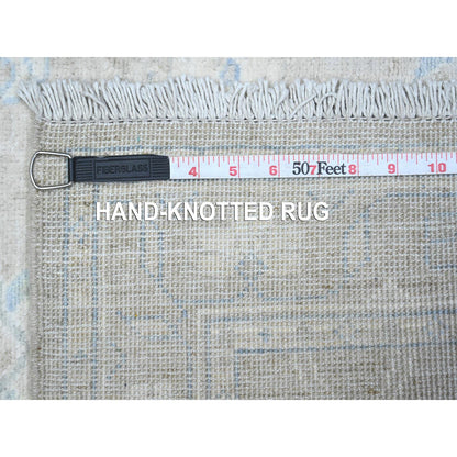 Oushak And Peshawar Wool Hand Knotted Rug Grey Silver 2.9X5.6 -O089718