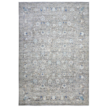 Traditional Wool Hand Knotted Rug Grey 11.11X17.11  -O089723