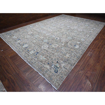 Traditional Wool Hand Knotted Rug Grey 11.11X17.11  -O089723