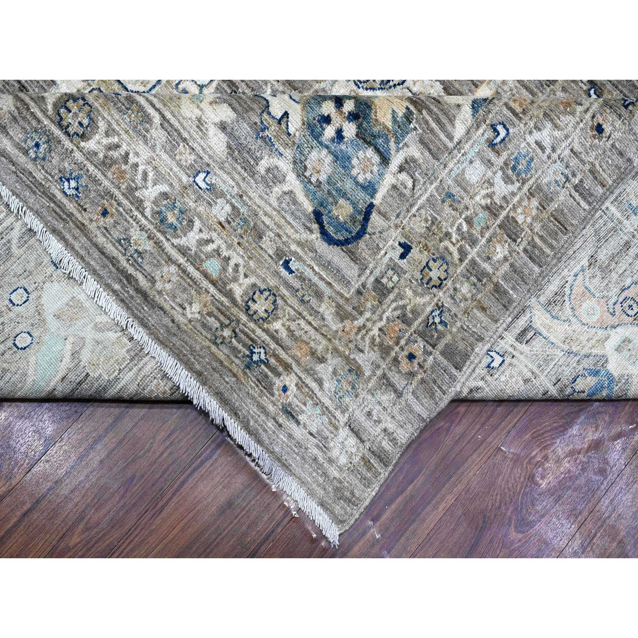 Gray 11'11" x 17'11" Traditional Hand knotted Wool Rug - Sku: O089723