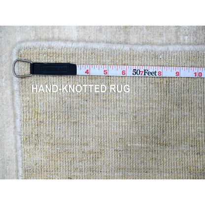 Modern and Contemporary Wool Hand Knotted Rug Ivory No Border 2.1X3.0 -O089733