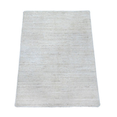 Modern and Contemporary Wool Hand Knotted Rug Ivory No Border 2.1X3.0 -O089734