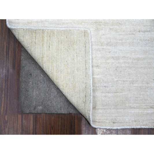 Modern and Contemporary Wool Hand Knotted Rug Ivory No Border 2.1X3.0 -O089734