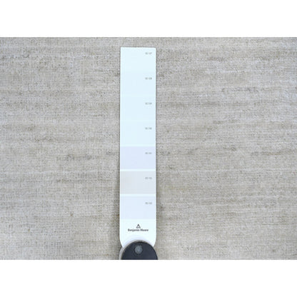 Modern and Contemporary Wool Hand Knotted Rug Ivory No Border 2.1X3.0 -O089734