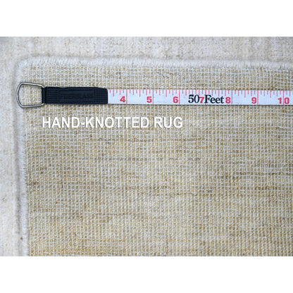 Modern and Contemporary Wool Hand Knotted Rug Ivory No Border 2.1X3.0 -O089734