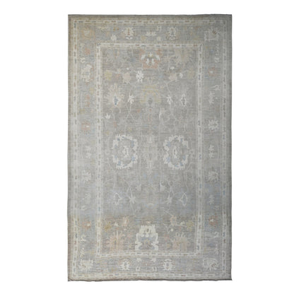 Oushak And Peshawar Wool Hand Knotted Rug Brown 13.11x23.3 -O089740